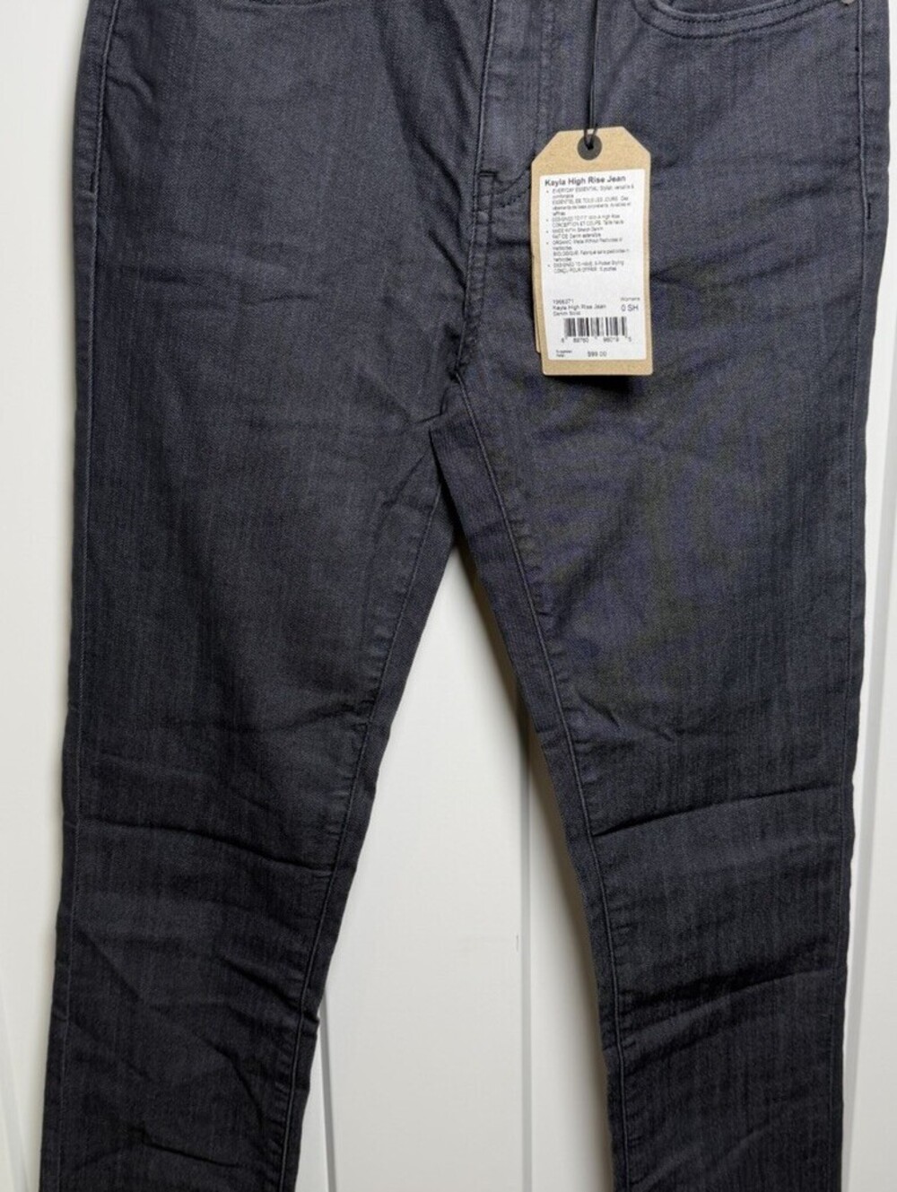 prAna Kayla High Rise Jeans Womens 0 25 Short 30 Gray Denim Skinny NWT